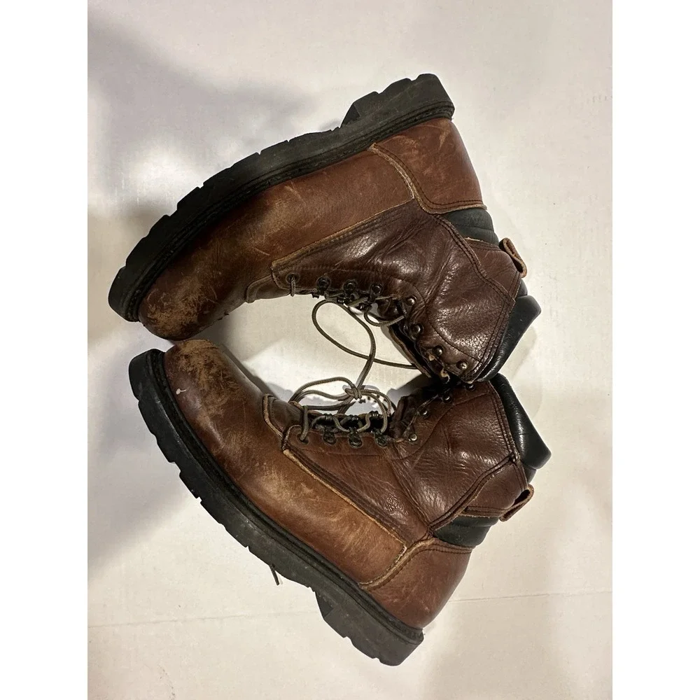 Red Wing Shoes Boots ASTMF 2413-11 Leather Steel Toe Oil Resistant Men Size 10.5